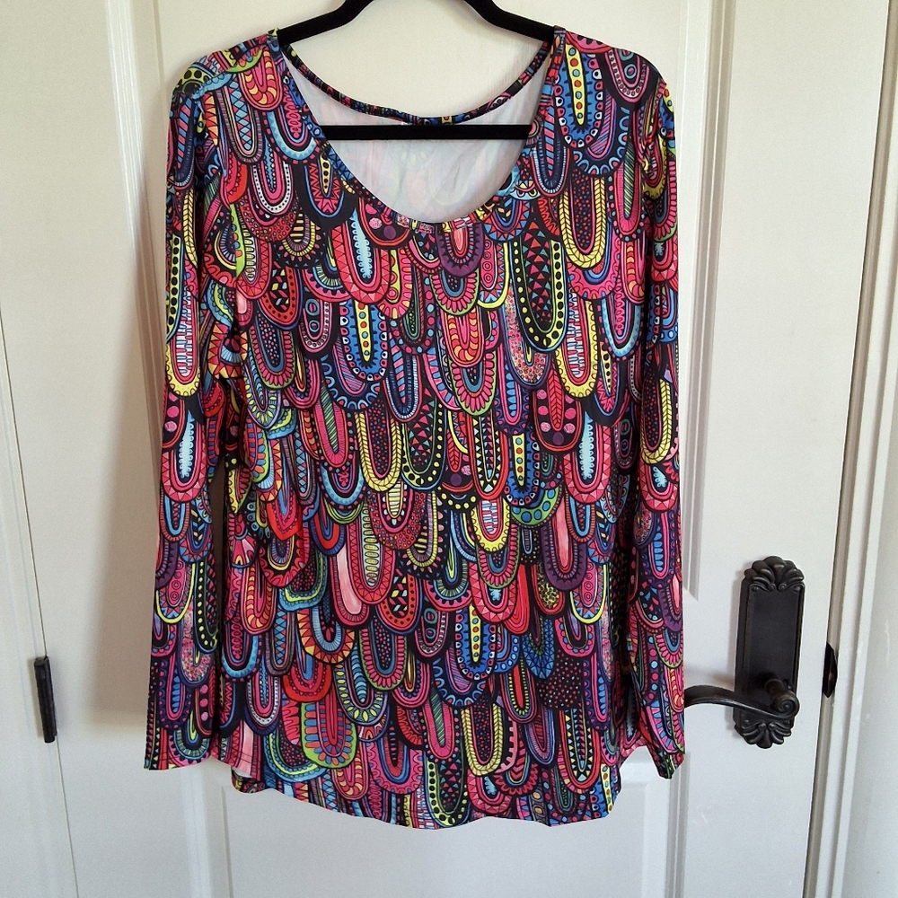 Colorful Patterned Women's Top